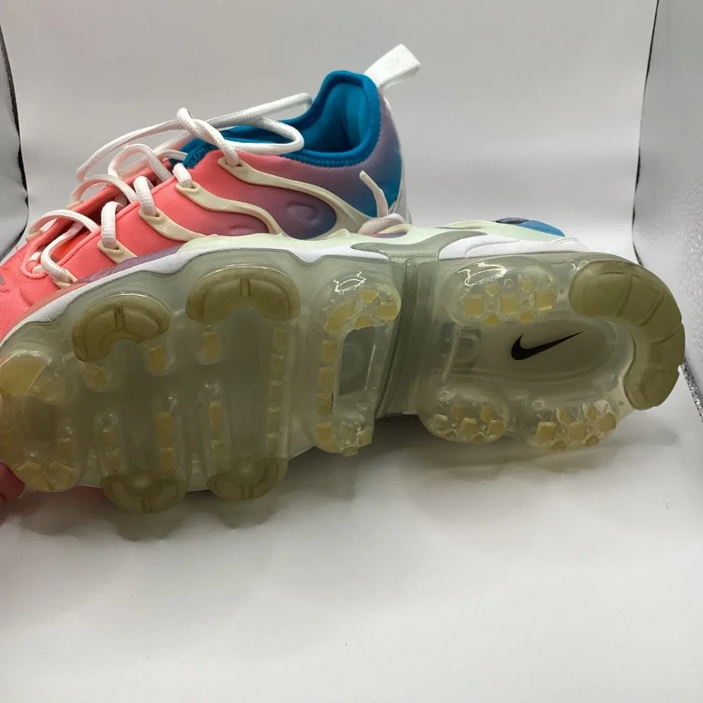 Ladies Nike Air VaporMax Plus Lava Glow Pink Blue Shoes Sneakers Size‎ 9